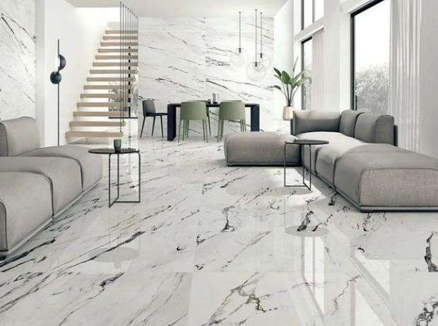 Gray White Granite Living Room Modern Contemporary